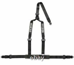 Sparco Racing Street 3 Point Bolt-In 2 inch Seat Belt Harness Black