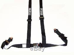 Sparco Racing Street 4 Point Bolt-In 2 Seat Belt Harness (Black)
