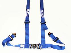 Sparco Racing Street 4 Point Bolt-In 2 Seat Belt Harness (Blue)