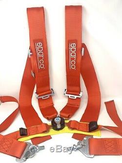 Sparco Racing Style 4 Point 3 Bolt Down Safety Seat Belt Harness Universal RED