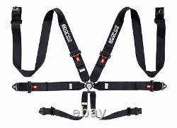 Sparco SFI 6 Point Competition Seat Belt Harness 3 Lap Should Straps Black