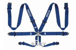 Sparco SFI 6 Point Competition Seat Belt Harness 3 Lap Should Straps Blue