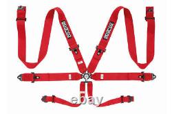 Sparco SFI 6 Point Competition Seat Belt Harness 3 Lap Should Straps Red