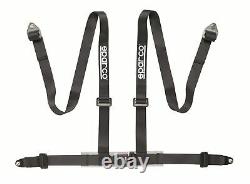 Sparco Seat Belt Harness 2 Black 4 Point Bolt-In
