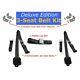 Squarebody Chevy C10 Truck Complete Seat Belt Kit 3pt Black Retractable Airplane