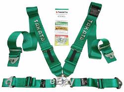 TAKATA 4 Point Camlock Quick Release Racing Car Seat Belt Harness Green