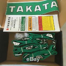 TAKATA 4 Point Camlock Quick Release Racing Car Seat Belt Harness Green