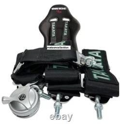 TAKATA 4 Point Snap-On 3 With Camlock Racing Seat Belt Harness Black x2 PCS