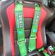TAKATA 4 Point Snap-On 3 With Camlock Racing Seat Belt Harness Green Free Ship