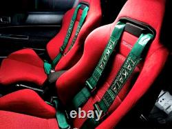 TAKATA 4 Point Snap-On 3 With Camlock Racing Seat Belt Harness Green Free Ship
