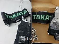 TAKATA 4 Point Snap-On 3 With Camlock Racing Seat Belt Harness Universal BLACK