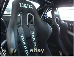TAKATA 4 Point Snap-On 3 With Camlock Racing Seat Belt Harness Universal Black