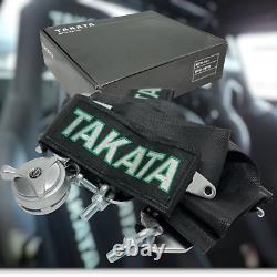 TAKATA 4 Point Snap-On 3 With Camlock Racing Seat Belt Harness Universal Black