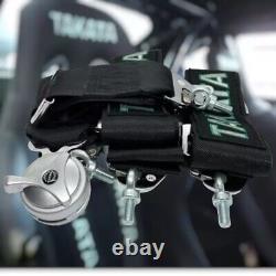 TAKATA 4 Point Snap-On 3 With Camlock Racing Seat Belt Harness Universal Black
