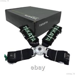 TAKATA 4 Point Snap-On 3 With Camlock Racing Seat Belt Harness Universal Black