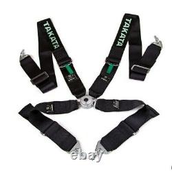 TAKATA BLACK Universal 3' Inch 4 Point Racing Harness/Seat Belt Quick Release