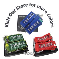 TAKATA Blue Racing Seat Belt Harness 4 Point 3 Snap On Camlock Universal