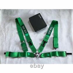 TAKATA GREEN 4 Point Snap-On 3 With Camlock Racing Seat Belt Harness Universal