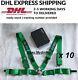 TAKATA GREEN 4 Point Snap-On 3 With Camlock Racing Seat Belt Harness X 10