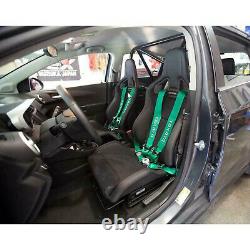 TAKATA GREEN Universal 3' Inch 4 Seat Belt Quick Release/Point Racing Harness