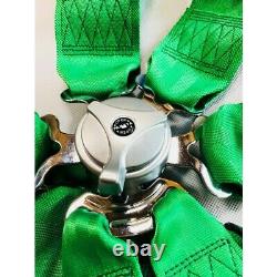 TAKATA GREEN Universal 3' Inch 6 Point Racing Harness/Seat Belt Quick Release