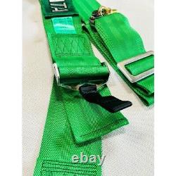 TAKATA GREEN Universal 3' Inch 6 Point Racing Harness/Seat Belt Quick Release