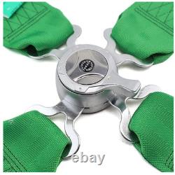 TAKATA Green 4 Point Snap-On 3 With Camlock Racing Seat Belt Harness UNIVERSAL