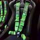 TAKATA Green 4 Point Snap-On 3 With Camlock Racing Seat Belt Harness Universal