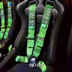 TAKATA Green 4 Point Snap-On 3 With Camlock Racing Seat Belt Harness Universal