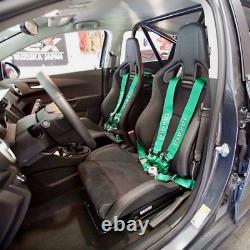TAKATA Green 4 Point Snap-On 3 With Camlock Racing Seat Belt Harness Universal
