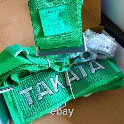 TAKATA Green 4 Point Snap-On 3 With Camlock Racing Seat Belt Harness Universal