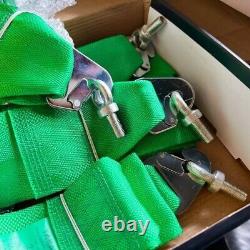 TAKATA Green 4 Point Snap-On 3 With Camlock Racing Seat Belt Harness Universal