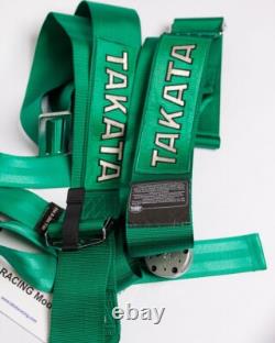 TAKATA RACE 4 Point Bolt-On 3 Racing Harness Green