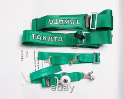 TAKATA RACE 4 Point Bolt-On 3 Racing Harness Green