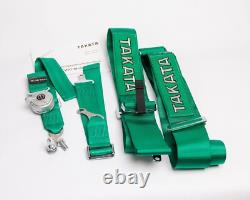 TAKATA RACE 4 Point Bolt-On 3 Racing Harness Green
