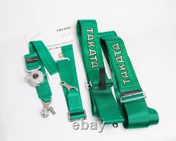 TAKATA RACE 4 Point Bolt-On 3 Racing Harness Green