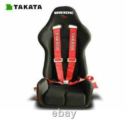 TAKATA RED 4 Point Snap-On 3 With Camlock Racing Seat Belt Harness Universal