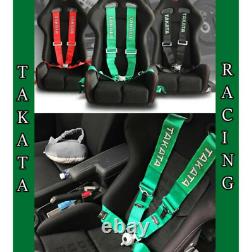 TAKATA RED 4 Point Snap-On 3 With Camlock Racing Seat Belt Harness Universal