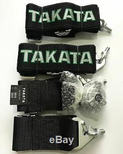 TKATA 4 Point Camlock Quick Release Racing Seat Belt Harness Black