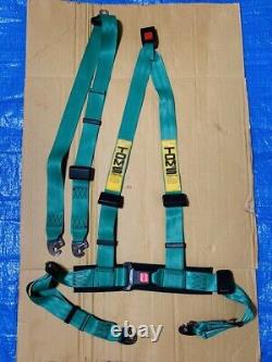 TOMS Takata 4-point seat belt green racing harness then