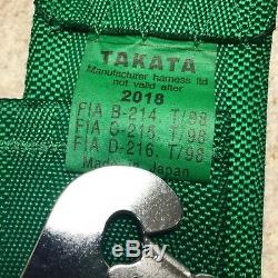 Takata 4 Point Racing Harness Camlock JDM Seat Belt Safety FIA