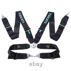 Takata 4-Point Seat Belt (Pair) 3 Snap-On Racing Harness Black
