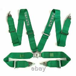 Takata 4 Point Snap-On 3 Camlock Racing Seat Belt GREEN Harness Universal NEW