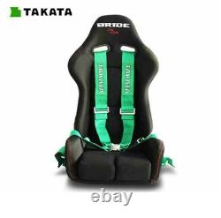 Takata 4 Point Snap-On 3 + Camlock Racing Seat Belt Harness Green Uni DHL SHIP