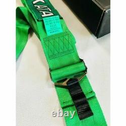 Takata 4 Point Snap-On 3 Camlock Racing Seat Belt Harness Universal Green