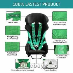 Takata 4 Point Snap-On 3 With Camlock GREEN Racing Seat Belt Harness Universal