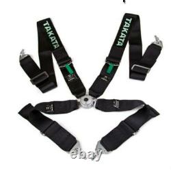 Takata 4 Point Snap-On 3 With Camlock Racing Seat Belt Harness Universal BLACK