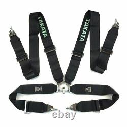 Takata 4 Point Snap-On 3 With Camlock Racing Seat Belt Harness Universal Black