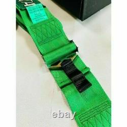 Takata 4 Point Snap-On 3 With Camlock Racing Seat Belt Harness Universal Green
