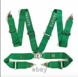 Takata 4 Point Snap-On 3 With Camlock Racing Seat Belt Harness Universal Green